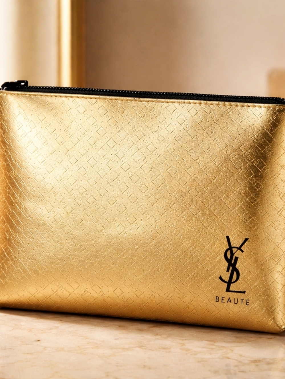Yves Saint Laurent (YSL) Gold Cosmetic Pouch